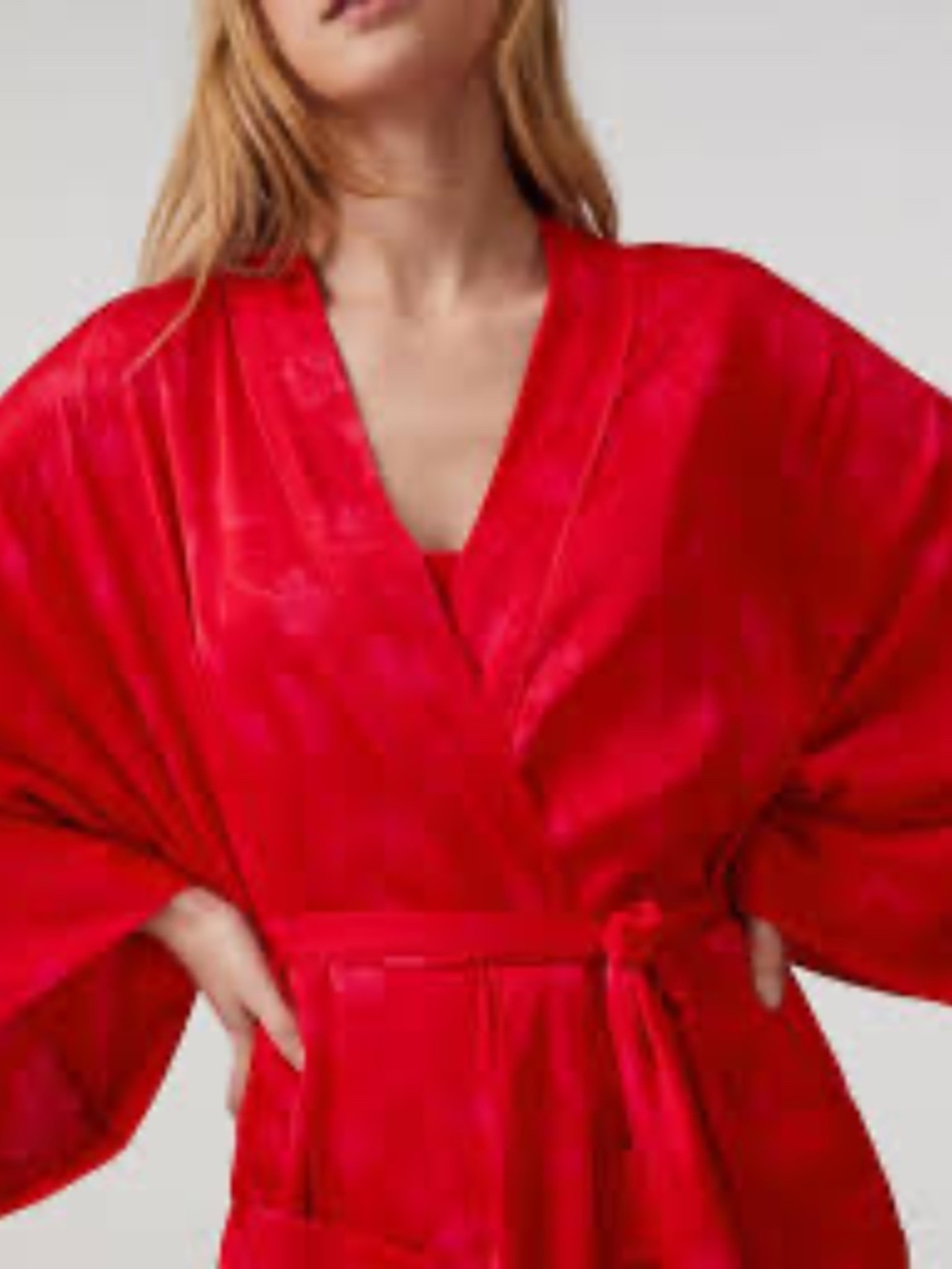 Vintage Red Embroidered Kimono